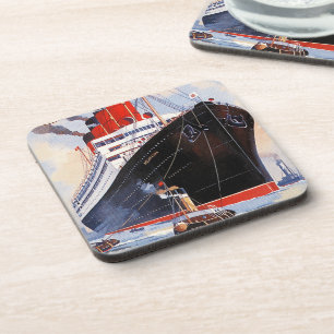 CUNARD OCEAN LINER AQUITANIA BIER ONDERZETTER