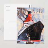 CUNARD OCEAN LINER AQUITANIA BRIEFKAART (Voorkant / Achterkant)