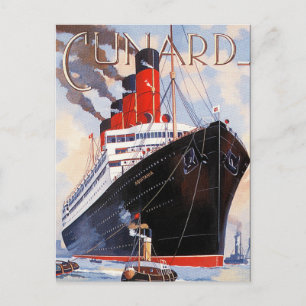 CUNARD OCEAN LINER AQUITANIA BRIEFKAART