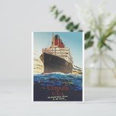 CUNARD OCEAN LINER AQUITANIA BRIEFKAART (Staand voorkant)