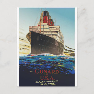 CUNARD OCEAN LINER AQUITANIA BRIEFKAART