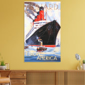 CUNARD OCEAN LINER AQUITANIA CANVAS AFDRUK (Insitu (Woonkamer))
