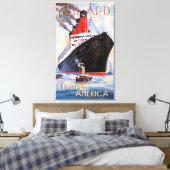 CUNARD OCEAN LINER AQUITANIA CANVAS AFDRUK (Insitu (Slaapkamer))