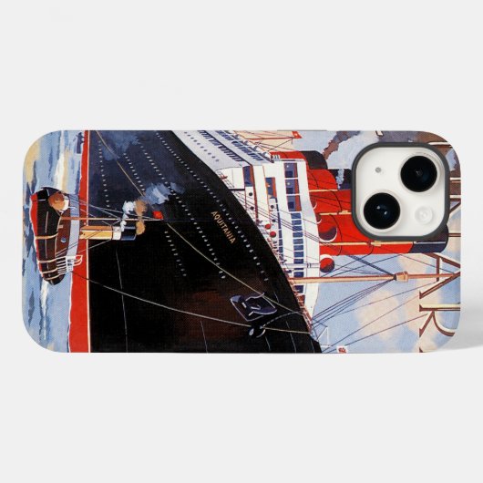 CUNARD OCEAN LINER AQUITANIA Case-Mate iPhone CASE (Achterkant (horizontaal))