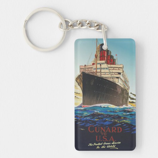 CUNARD OCEAN LINER AQUITANIA KEY RING SLEUTELHANGER (Voorkant)