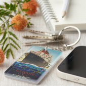 CUNARD OCEAN LINER AQUITANIA KEY RING SLEUTELHANGER (Voorkant Rechts)