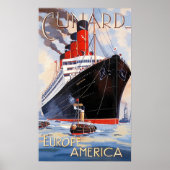 CUNARD OCEAN LINER AQUITANIA POSTER (Voorkant)