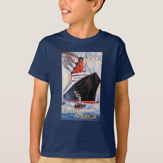 CUNARD OCEAN LINER AQUITANIA T-SHIRT (Voorkant)