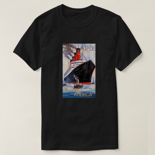 CUNARD OCEAN LINER AQUITANIA T-SHIRT (Design voorkant)