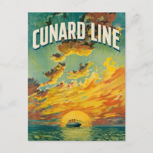 CUNARD OCEAN LINER EUROPE AMERICA BRIEFKAART (Voorkant)
