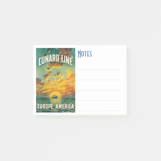 CUNARD OCEAN LINER EUROPE AMERICA POST-IT® NOTES (Voorkant)
