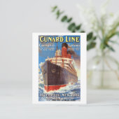 CUNARD OCEAN LINER HAMBURG NEW YORK POSTER POSTCAR BRIEFKAART (Staand voorkant)