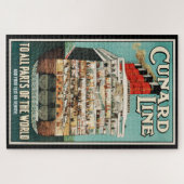 Cunard ocean liner luxury steamship retro poster, legpuzzel (Horizontaal)