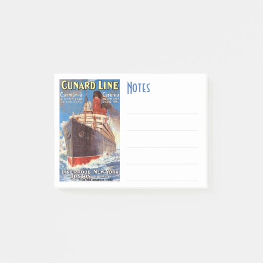  CUNARD OCEAN LINER TRAVEL POST-IT NOTA'S POST-IT® NOTES (Voorkant)