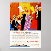 Cunard Queens Party Ad Poster (Voorkant)