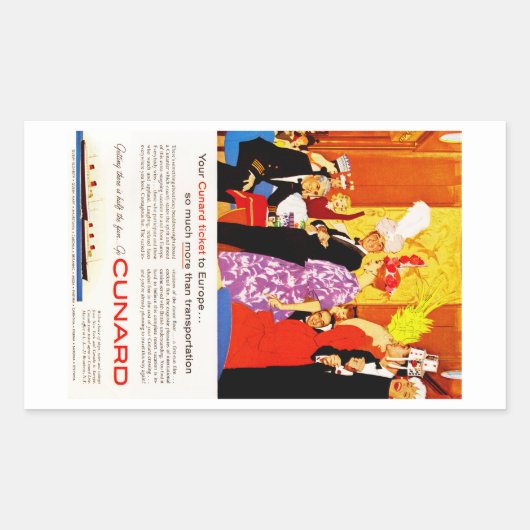 Cunard Queen's Party AD Rechthoekige Sticker (Voorkant)