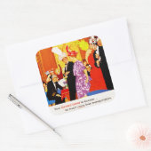 Cunard Queen's Party AD Vierkante Sticker (Envelop)