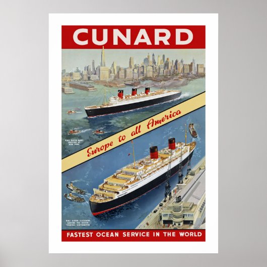 Cunard Queens Poster (Voorkant)