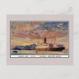 Cunard RMS Antonia in Quebec Briefkaart