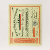 Cunard Steam-Ship Company, 1909, voorraadcertifica Legpuzzel (Verticaal)