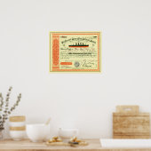 Cunard Steam-Ship Company, 1909, voorraadcertifica Poster (Keuken)