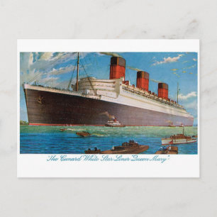 Cunard White Star Line's Queen Mary Briefkaart