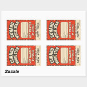 Cunard White Star (naar New York) Rechthoekige Sticker (Vel)