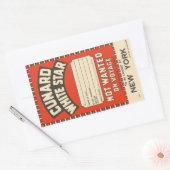 Cunard White Star (naar New York) Rechthoekige Sticker (Envelop)