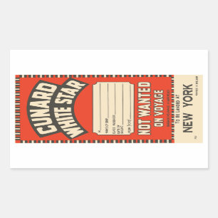 Cunard White Star (naar New York) Rechthoekige Sticker