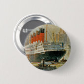 Cunarder in New York Ronde Button 5,7 Cm (Voorkant /achterkant)