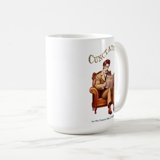 Cunctator - Procrastinator Koffiemok (Voorkant rechts)