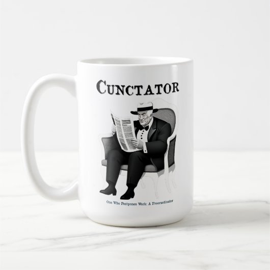 Cunctator - Procrastinator Koffiemok (Links)