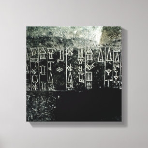 Cuneiform-script Canvas Afdruk