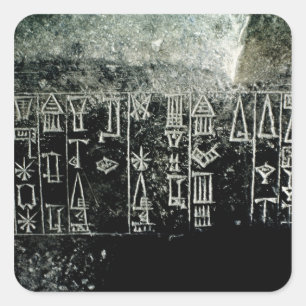 Cuneiform-script Vierkante Sticker