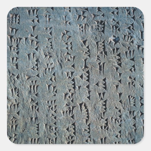 Cuneiform-script Vierkante Sticker (Voorkant)