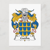 Cunha Family Crest Briefkaart (Voorkant)