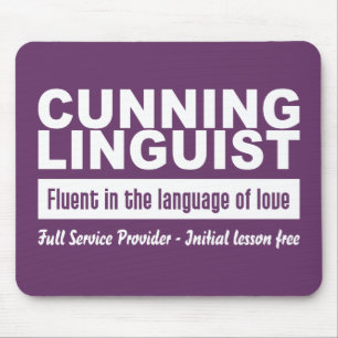 Cunning Linguist custom mousepad Muismat