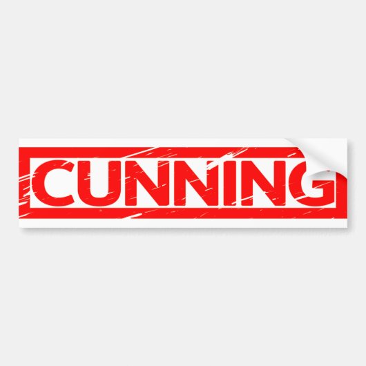Cunning Stamp Bumpersticker (Voorkant)