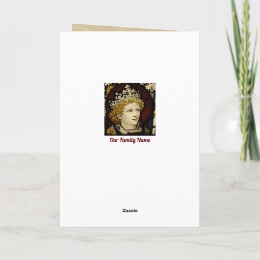 Cunningham Badge & Tartan Gepersonaliseerde Kerstm Kaart (Achterkant)