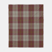 Cunningham Burgundy Dansers Schotsgeruit Fleece Deken (Voorkant)