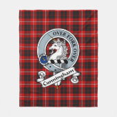 Cunningham Clan Badge Schotse Ruit Plaid Fleece Deken (Voorkant)