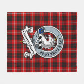 Cunningham Clan Badge Schotse Ruit Plaid Fleece Deken (Voorkant (Horizontaal))