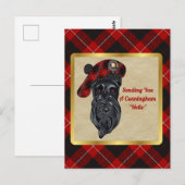 Cunningham Clan Badge & Tartan Briefkaart (Voorkant / Achterkant)