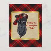 Cunningham Clan Badge & Tartan Briefkaart (Voorkant)