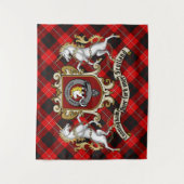Cunningham Clan Badge & Unicorns w/Tartan Wandkleed (Voorkant)