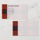 Cunningham clan Pset Scottish tartan Visitekaartje (Voorkant / Achterkant)