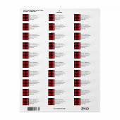 Cunningham Clan Red en Black Scottish Tartan Etiket (Full Sheet)