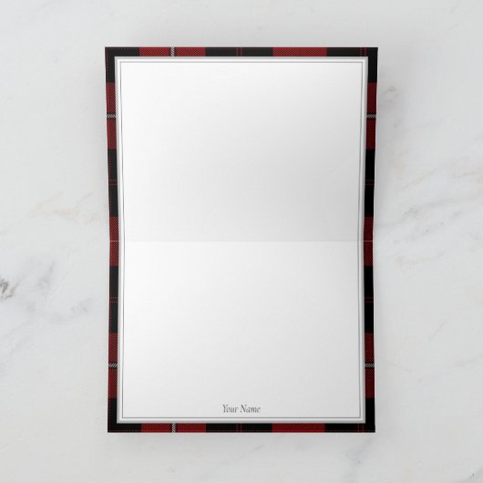 Cunningham Clan Schotse Thuis Vouwbare Wenskaart Kaart (Binnen)