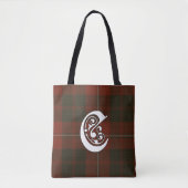 Cunningham Clan Tartan Monogram Tote Bag (Voorkant)