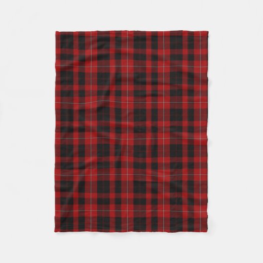 Cunningham Clan Tartan Pset Fleece Blanket (Voorkant)